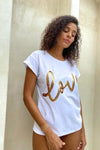 The love tee - White and Gold