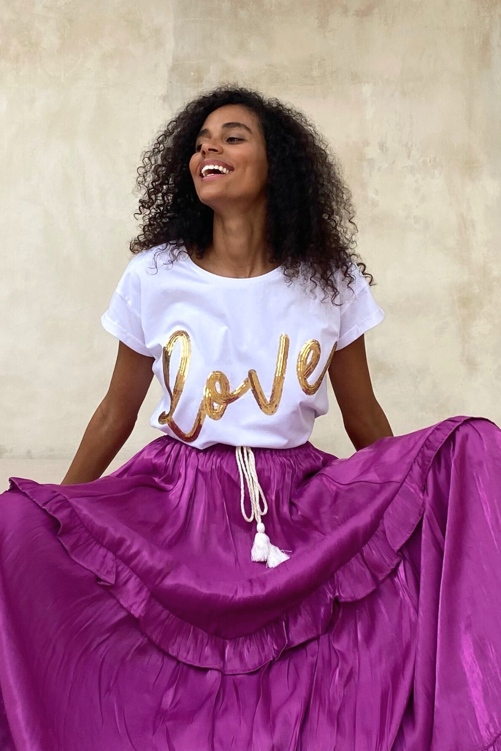 The love tee - White and Gold