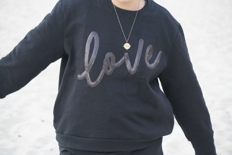 Love Jumper - Black on Black