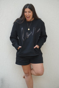 Love Jumper - Black on Black