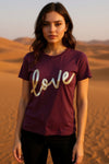 The love tee - Plum and Gold Love
