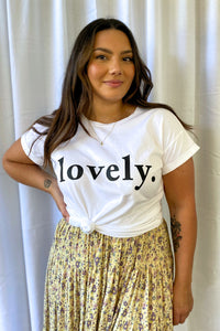 Lovely. Tee - White + Black