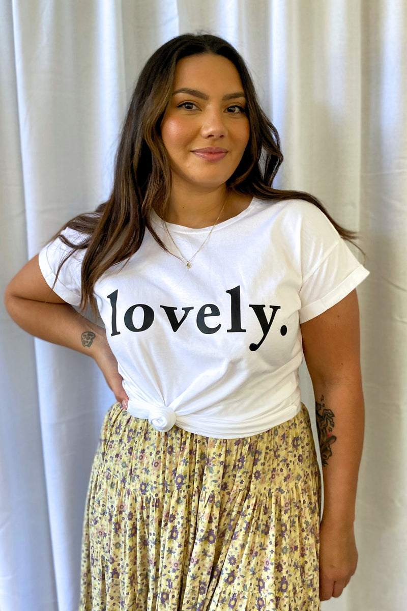 Lovely. Tee - White + Black