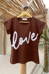 love tee - Chocolate and White