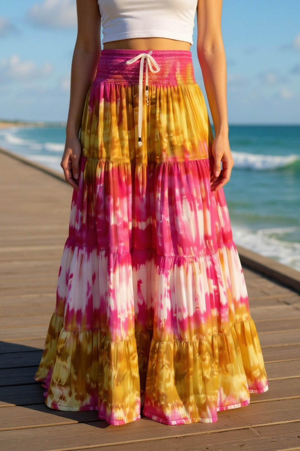 Phoebe Skirt - Pink Lemonade Sunset
