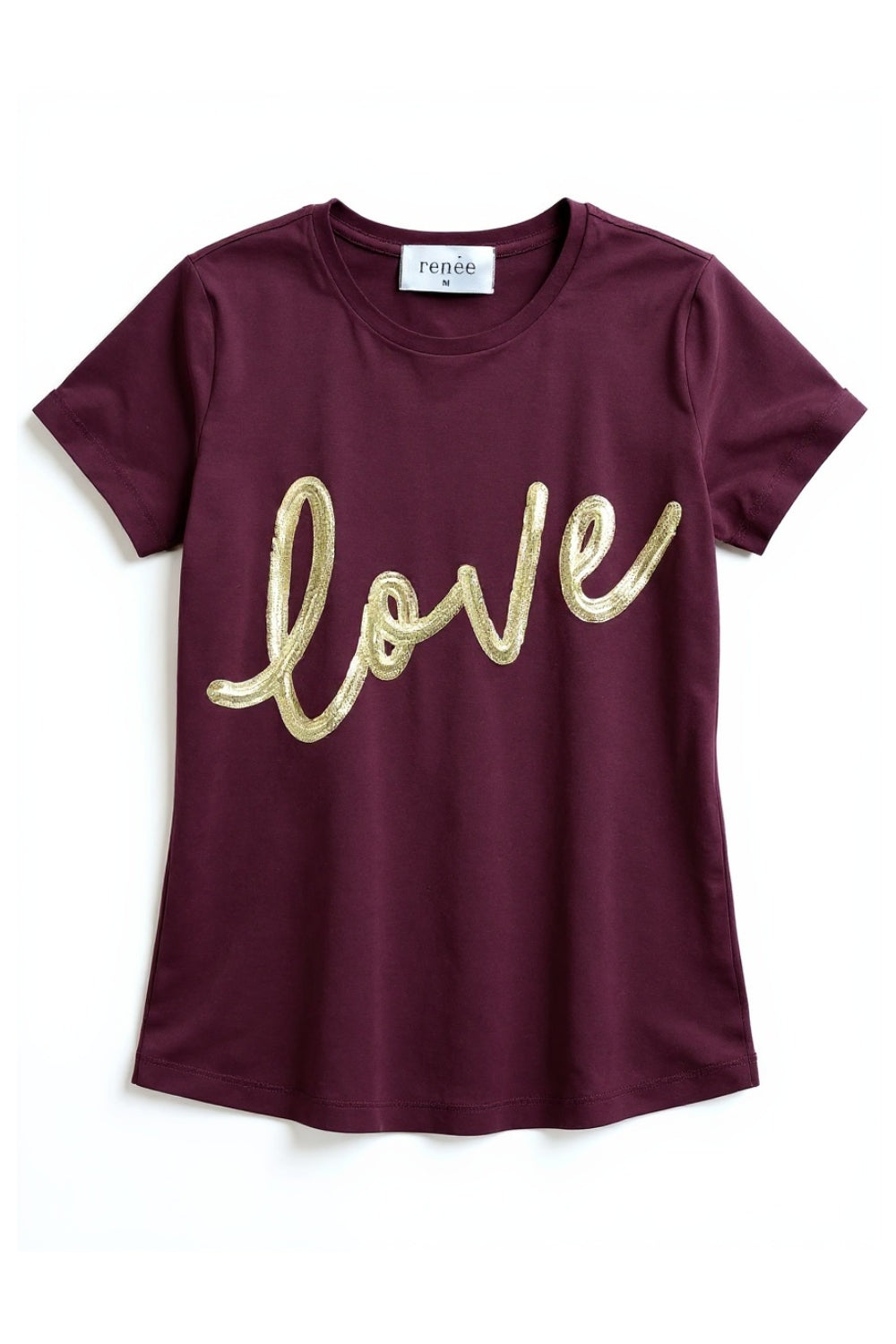 The love tee - Plum and Gold Love