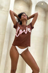 love tee - Chocolate and Pink