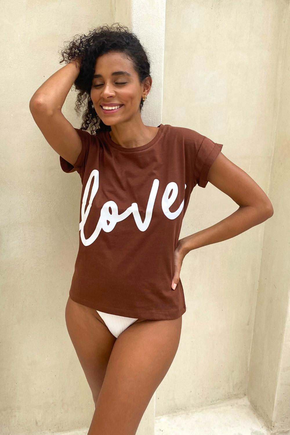 love tee - Chocolate and White