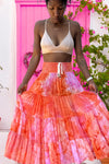 Phoebe Skirt - Orange Pink Sunsets