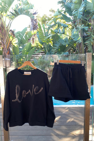 Love Jumper - Black on Black