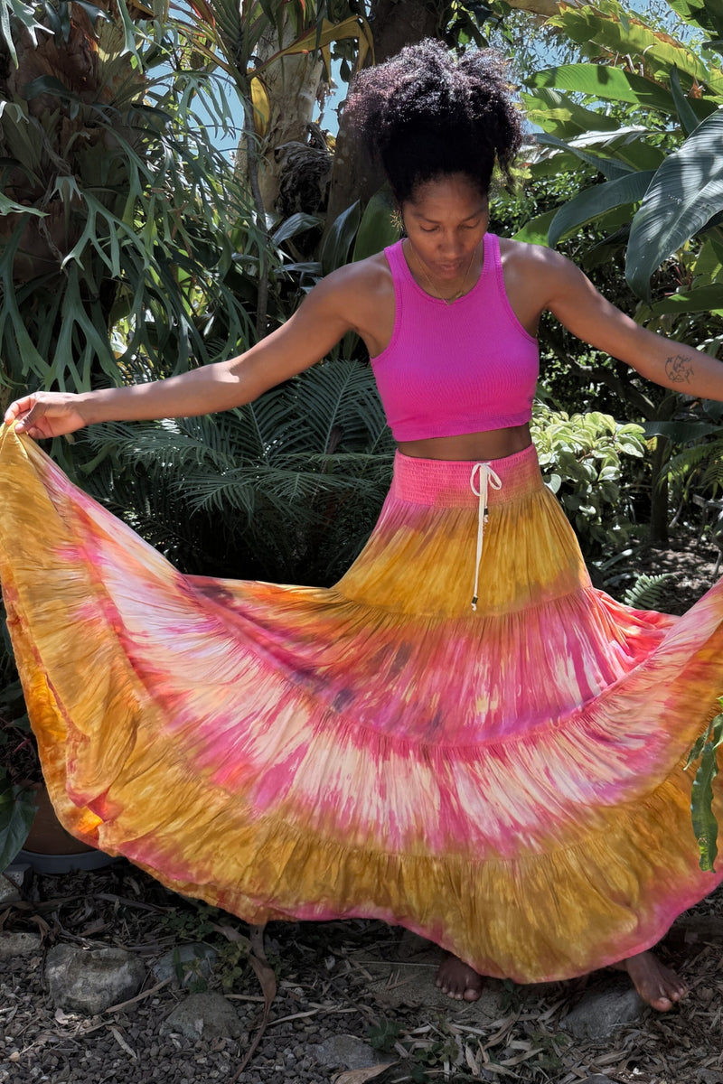 Phoebe Skirt - Pink Lemonade Sunset