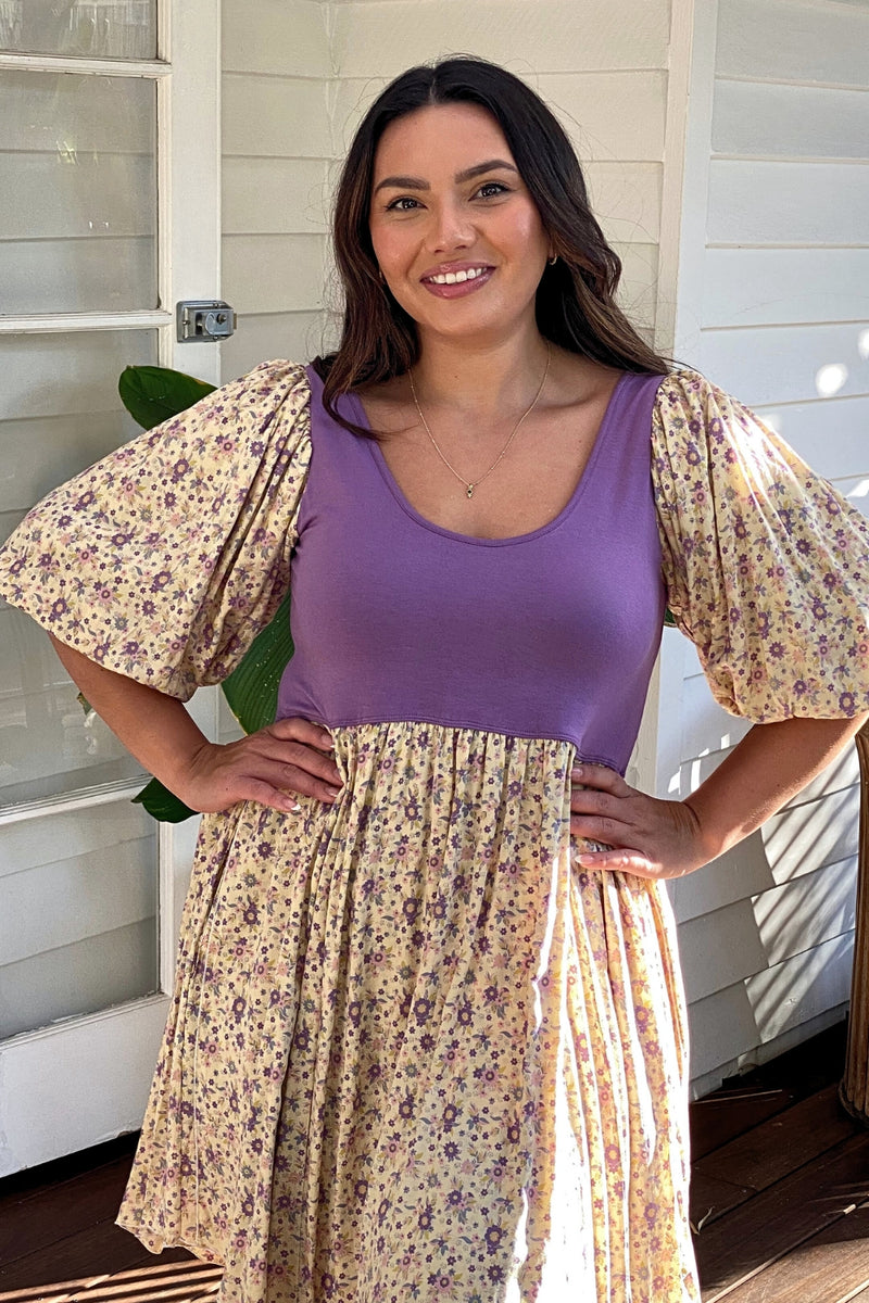 The Goddess Dress mini - Lemon and Lavender