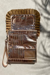 Hold me closer clutch - Rose Gold metallic