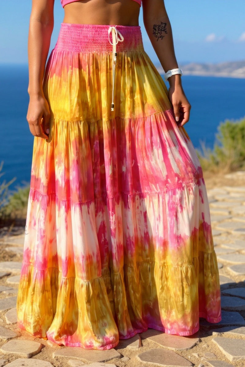 Phoebe Skirt - Pink Lemonade Sunset