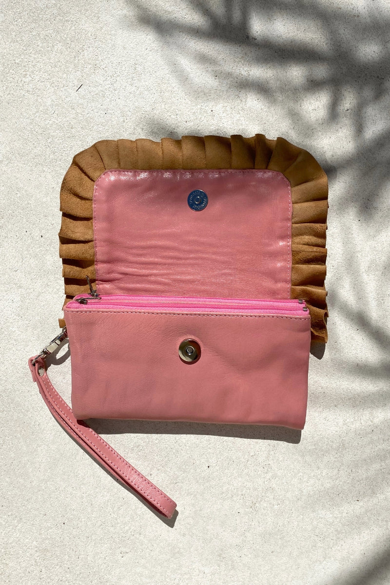 Hold me closer clutch - Pink and Tan