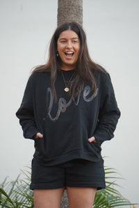 Love Jumper - Black on Black