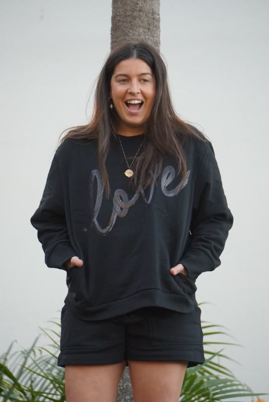 Love Jumper - Black on Black