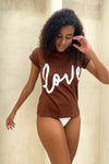 love tee - Chocolate and White