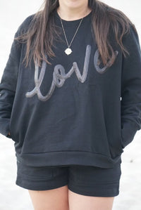Love Jumper - Black on Black