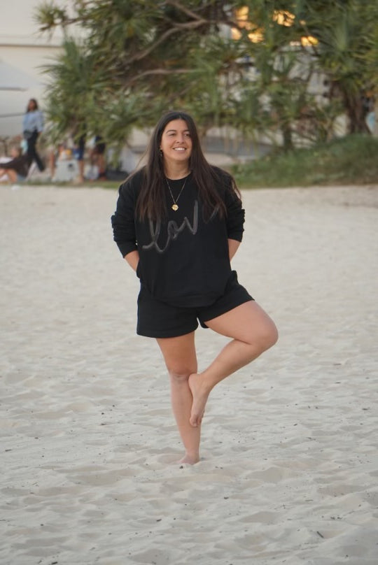 Love Jumper - Black on Black