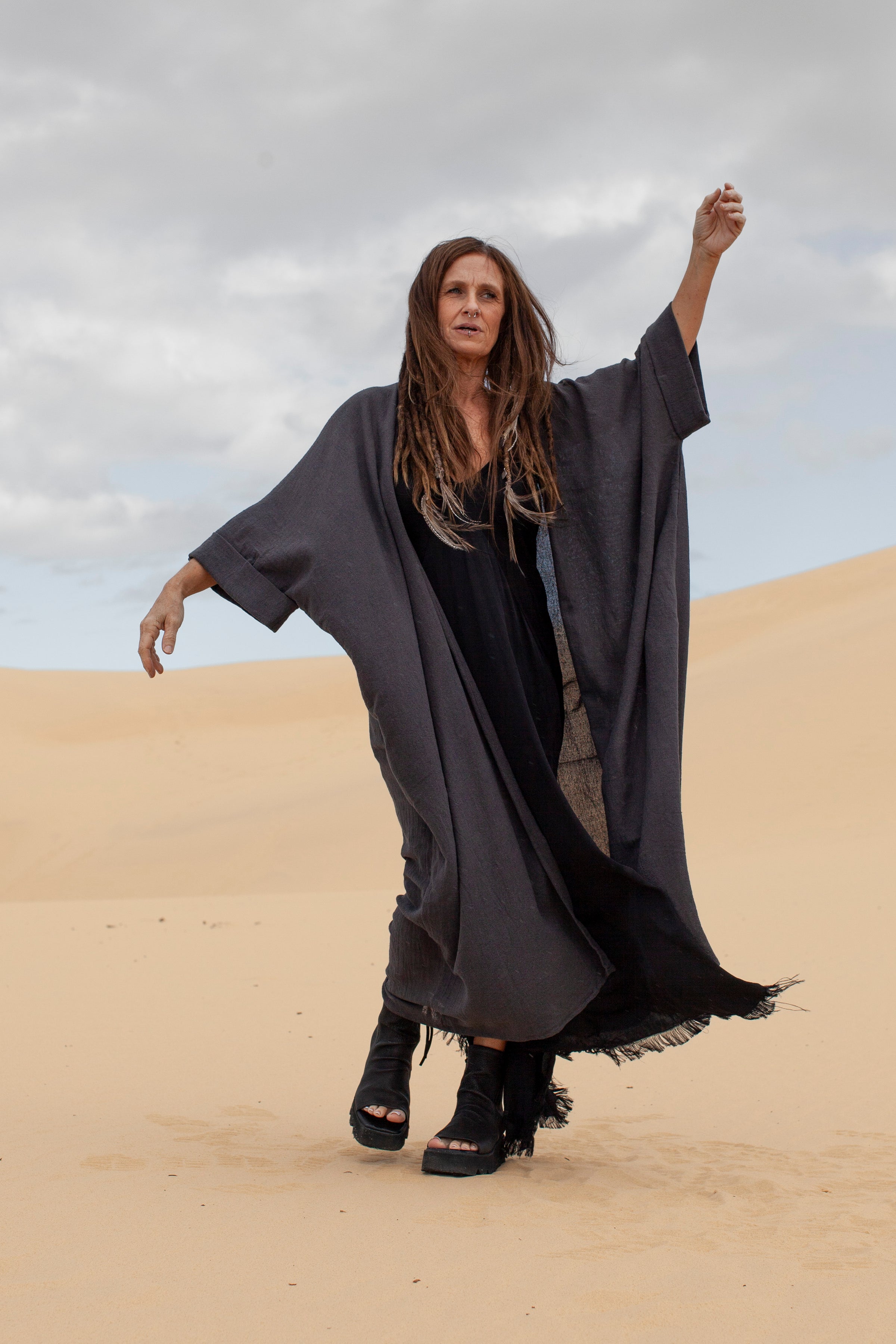 The Chloe Duster - Charcoal - PRE-ORDER