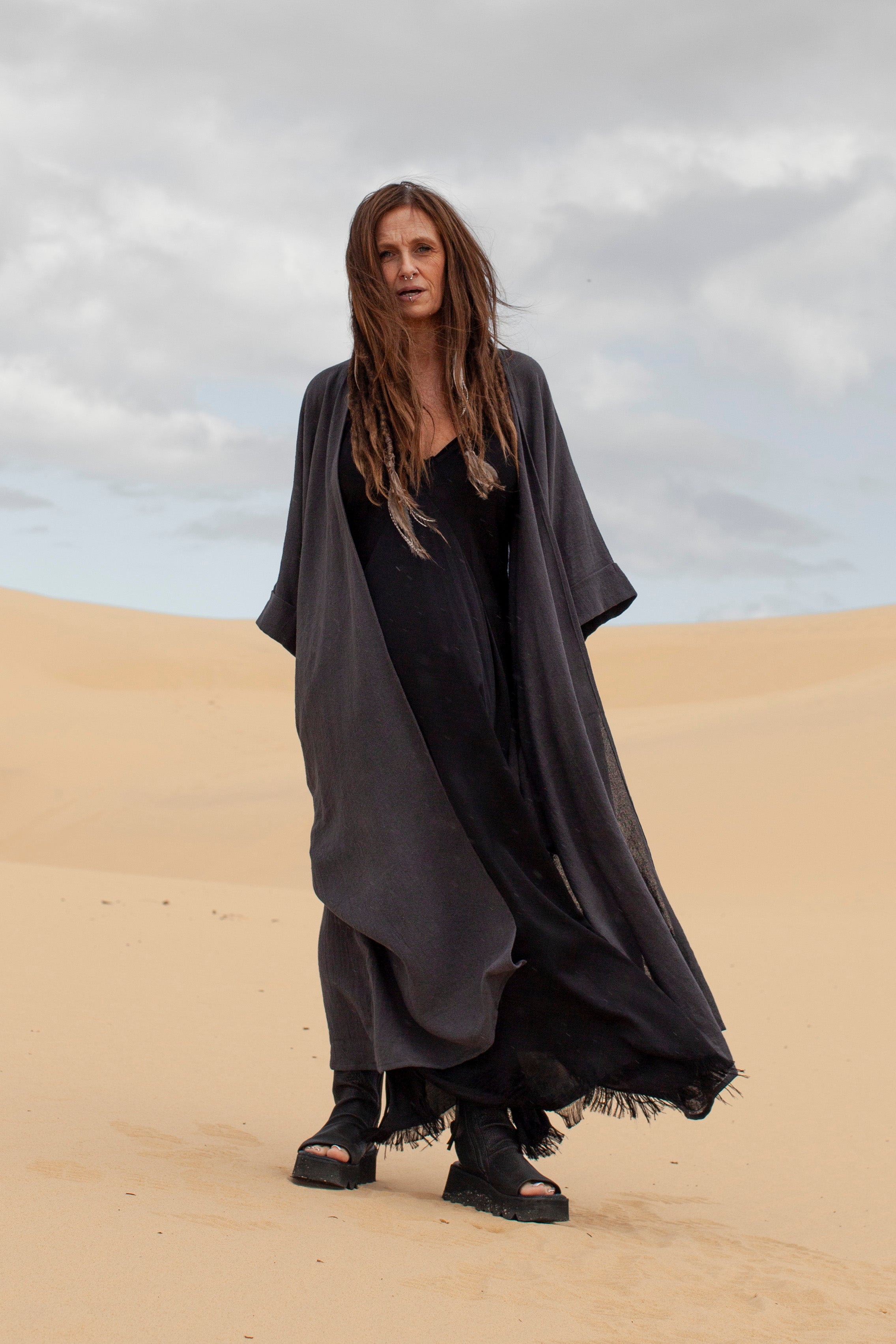 The Chloe Duster - Charcoal - PRE-ORDER