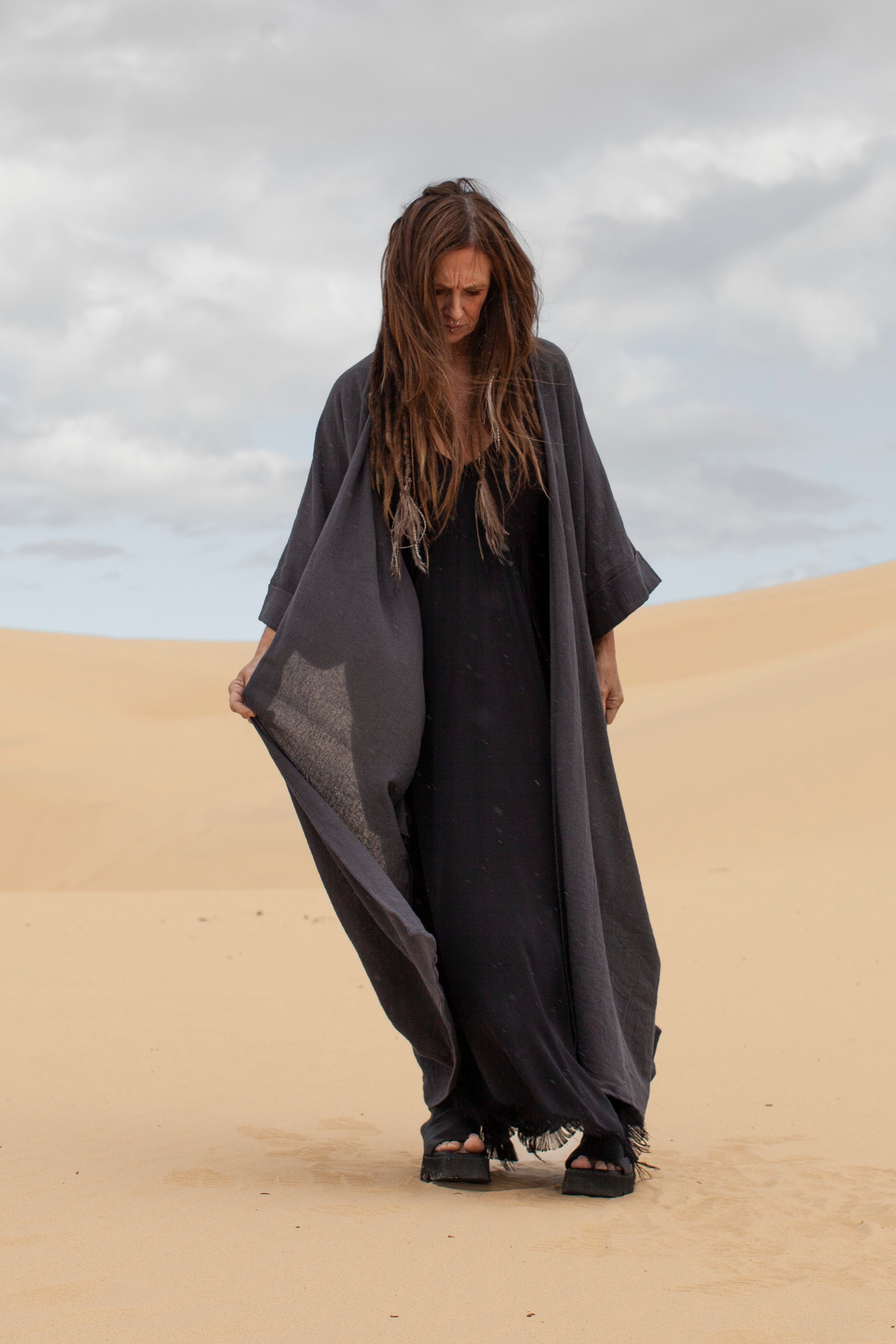 The Chloe Duster - Charcoal - PRE-ORDER