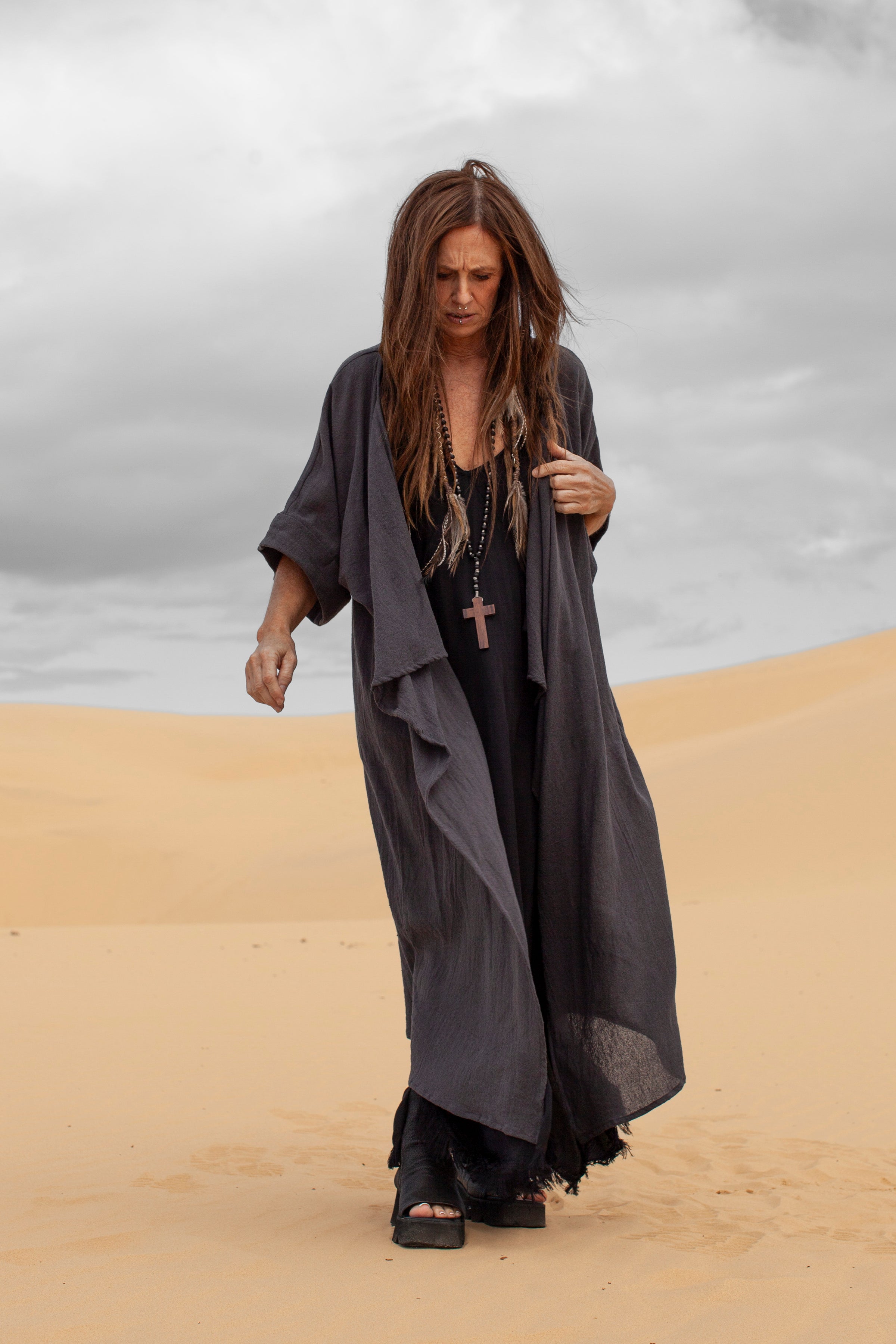 The Harpy Duster - Charcoal