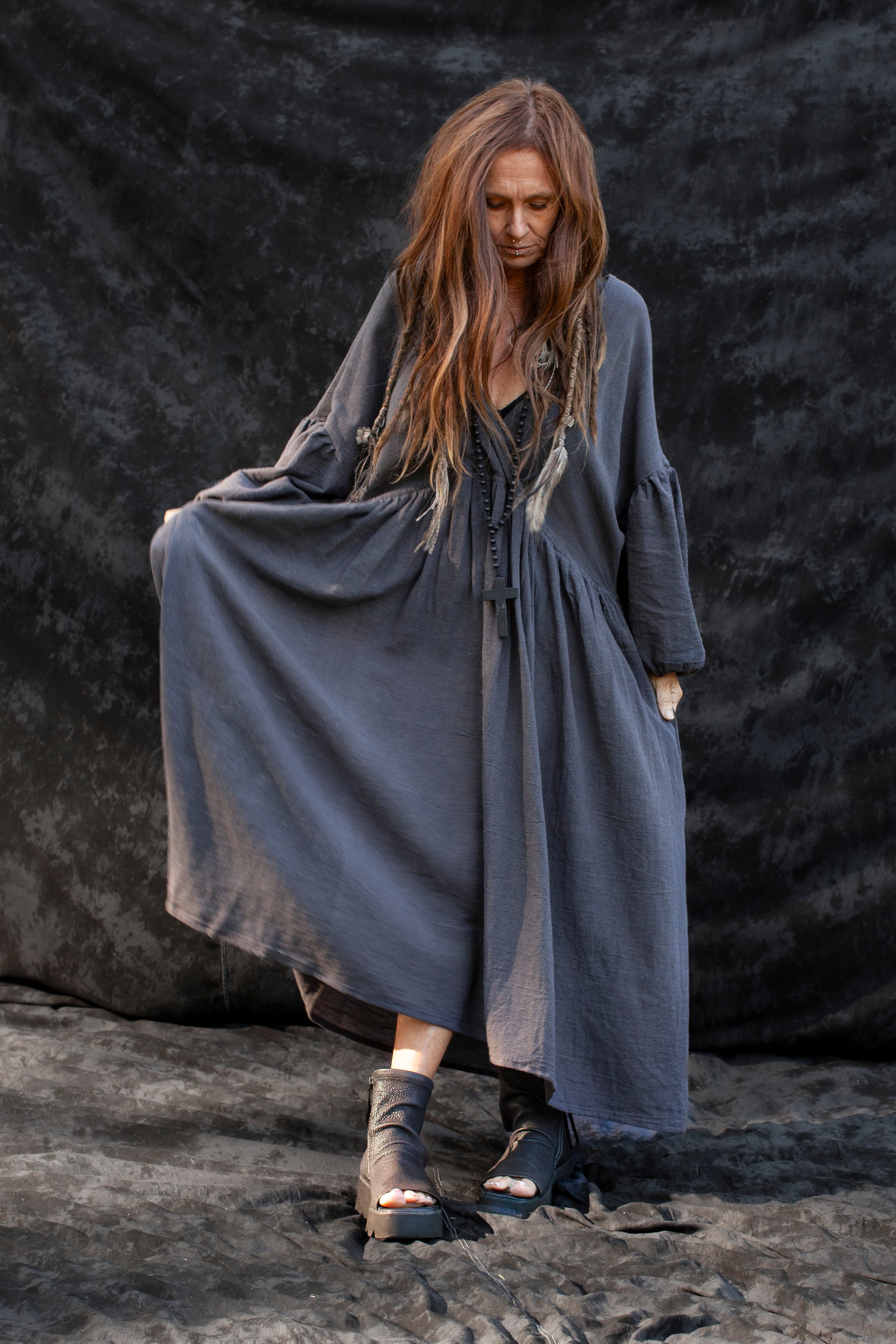 The Drifter Dress - Charcoal - PRE-ORDER