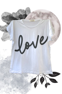 love tee - White and Stone