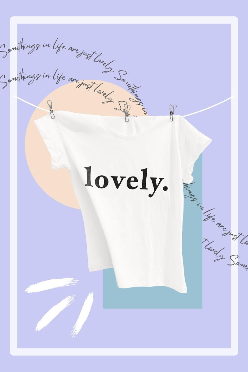 Lovely. Tee - White + Black