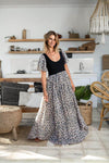 Goddess Maxi Dress with sleeve - Animal Print - Renee Loves Frances