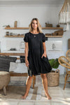 Babydoll Juliet Dress - Midnight Black - Renee Loves Frances