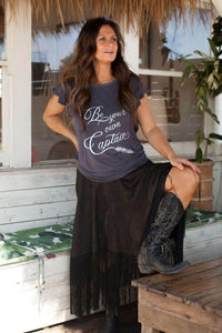 Be Your Own Captain Tee - Grey - Renee Loves Frances