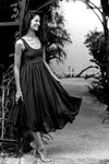 Goddess Dress Midi - Black - Renee Loves Frances