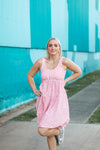 Goddess Dress Mini - Baby Pink Gingham