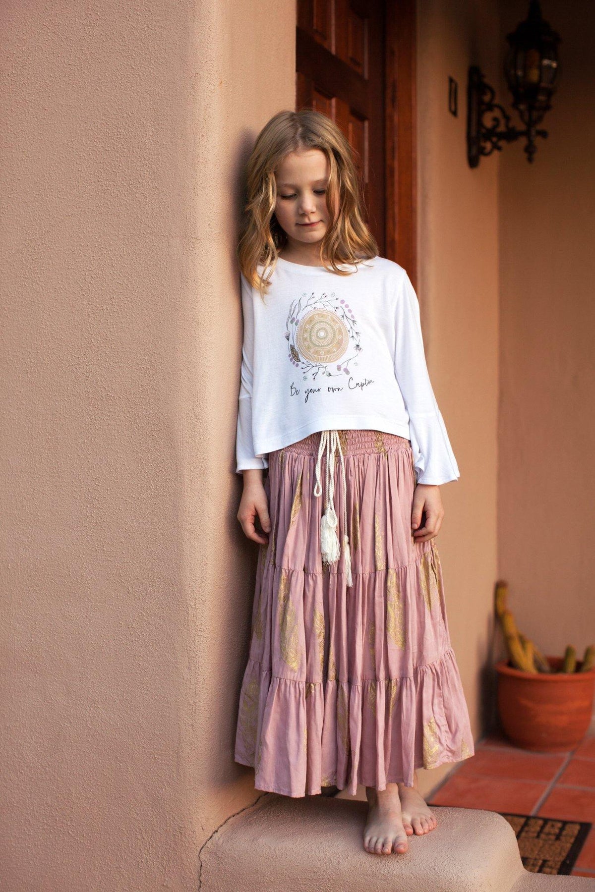 The Poet Skirt - Blush Pink - Renee Loves Frances