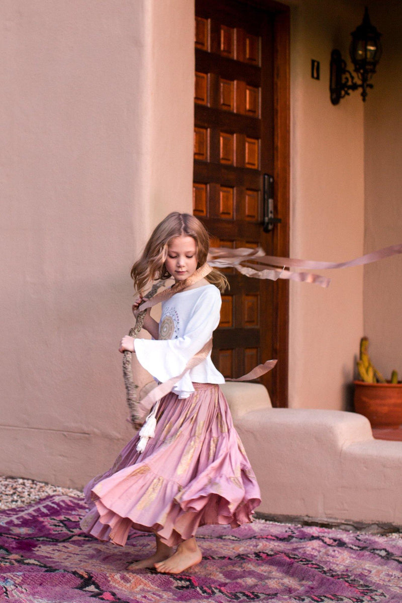 The Poet Skirt - Blush Pink - Renee Loves Frances