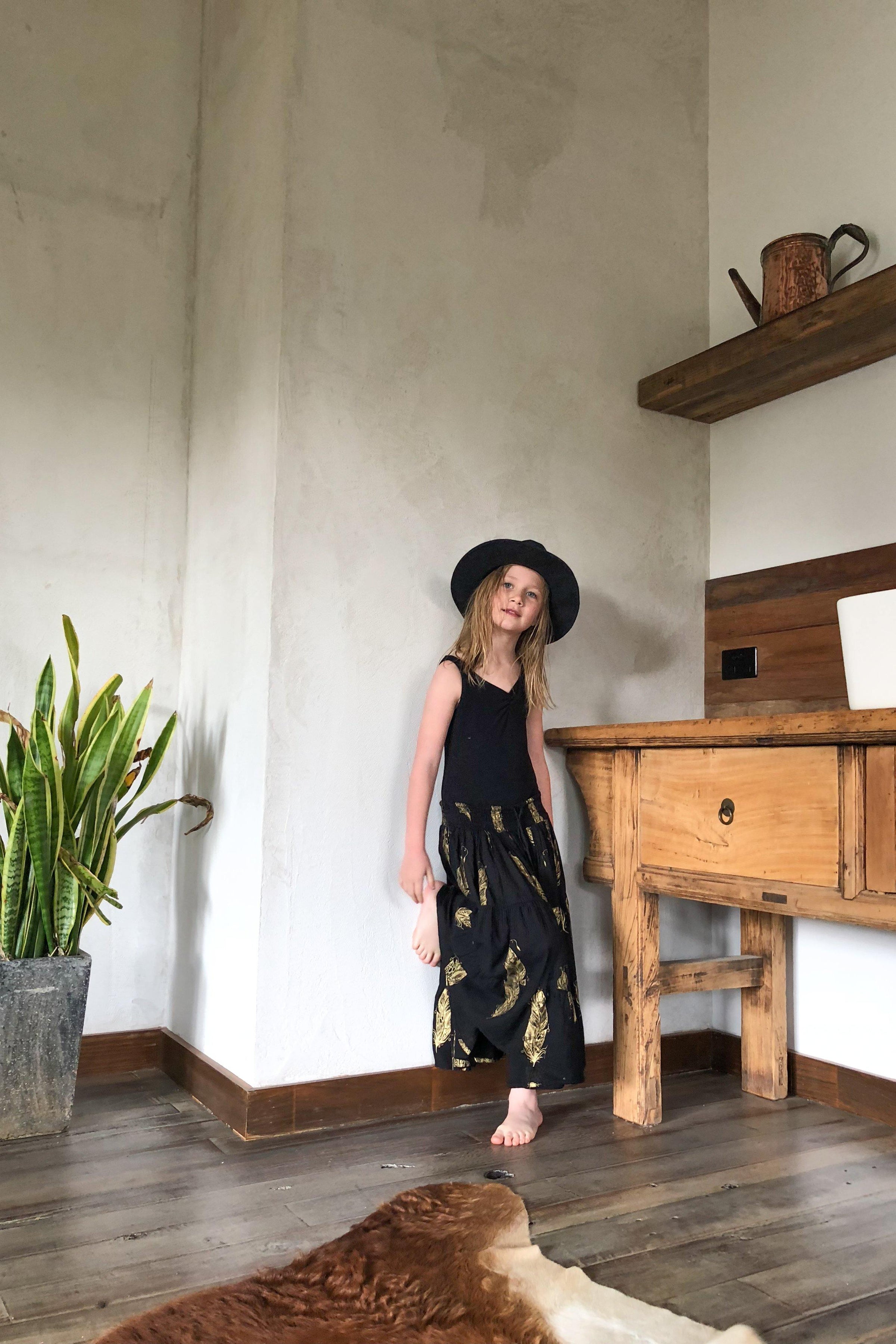 The Poet Skirt - Black and Gold - Renee Loves Frances