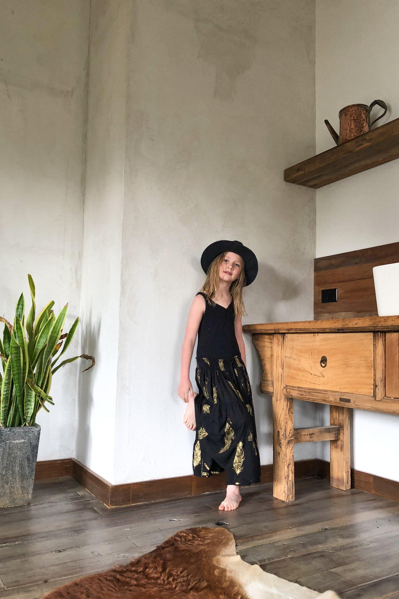 The Poet Skirt - Black and Gold - Renee Loves Frances