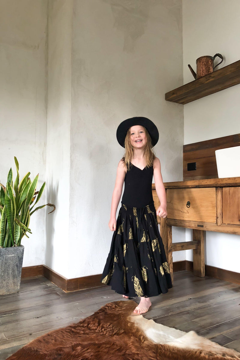 The Poet Skirt - Black and Gold - Renee Loves Frances