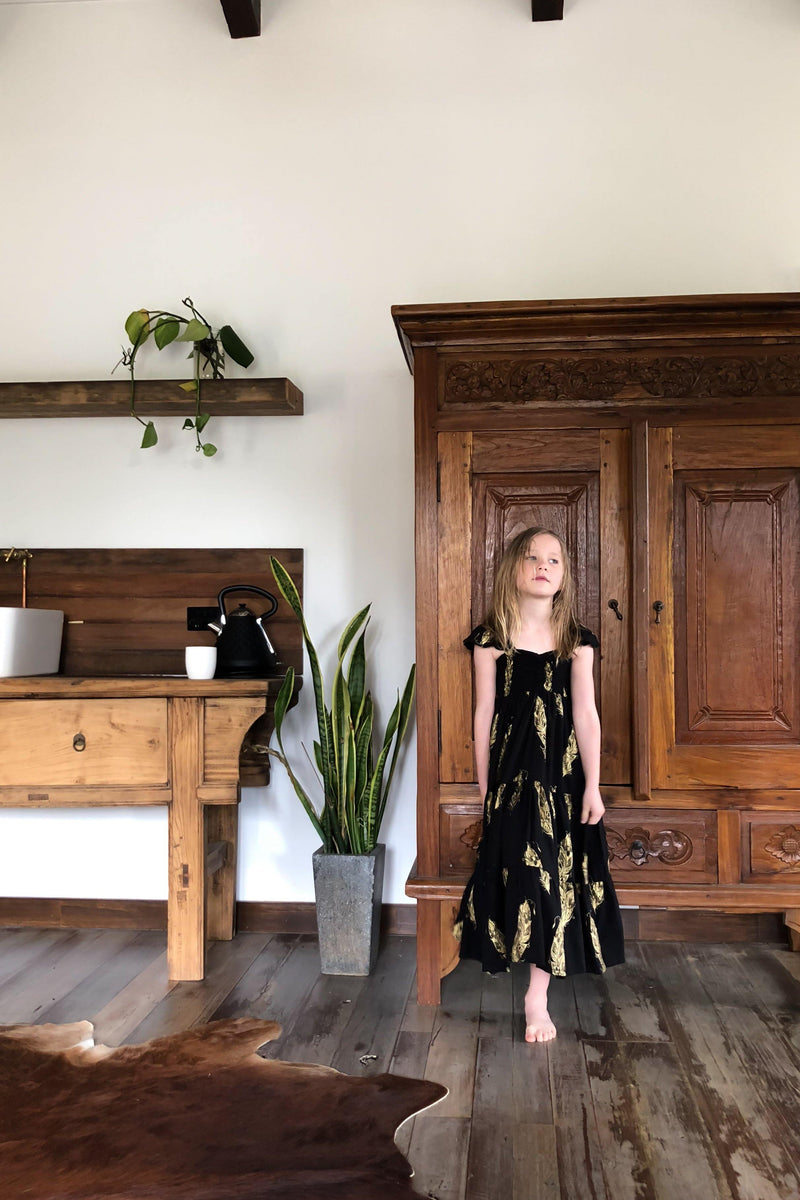The Poet Dress - Black and Gold - Renee Loves Frances