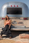 The Linen Wrap Skirt - Black - Renee Loves Frances