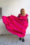 The Smock Maxi Dress - Pink and Red Fiesta