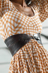 Leather Waist Belt - Chocolate - Renee Loves Frances