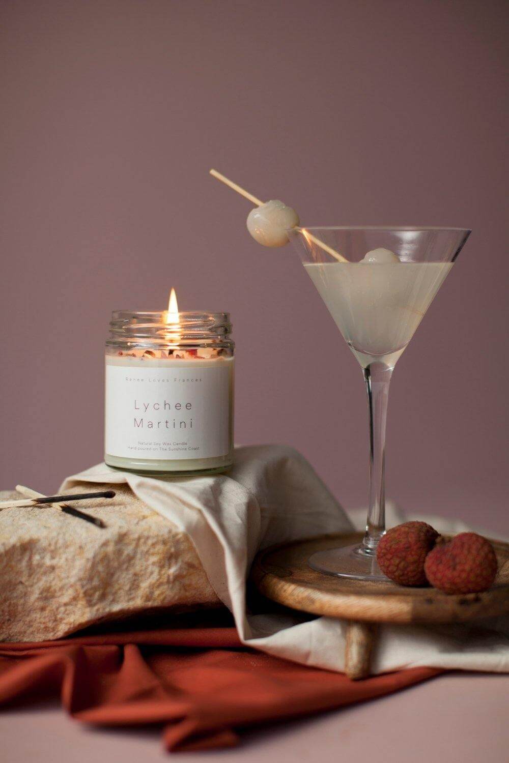 Lychee Martini Soy Candle - Renee Loves Frances