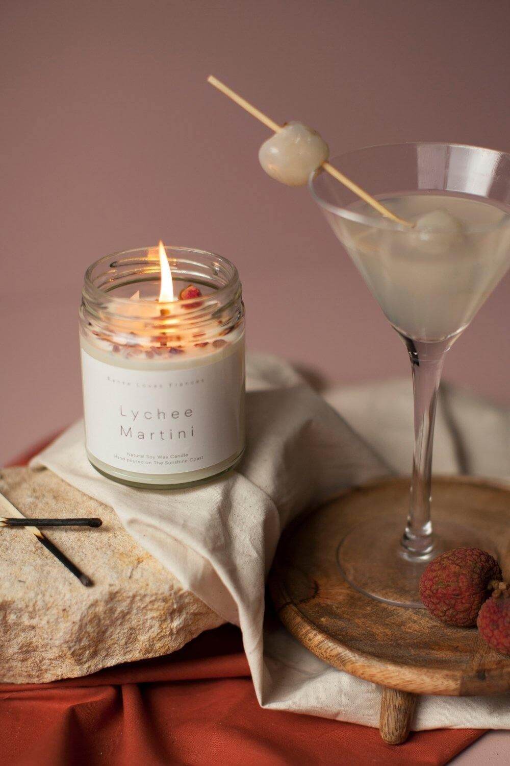 Lychee Martini Soy Candle - Renee Loves Frances