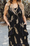 The Kasey Dress - Black and Gold - Renee Loves Frances