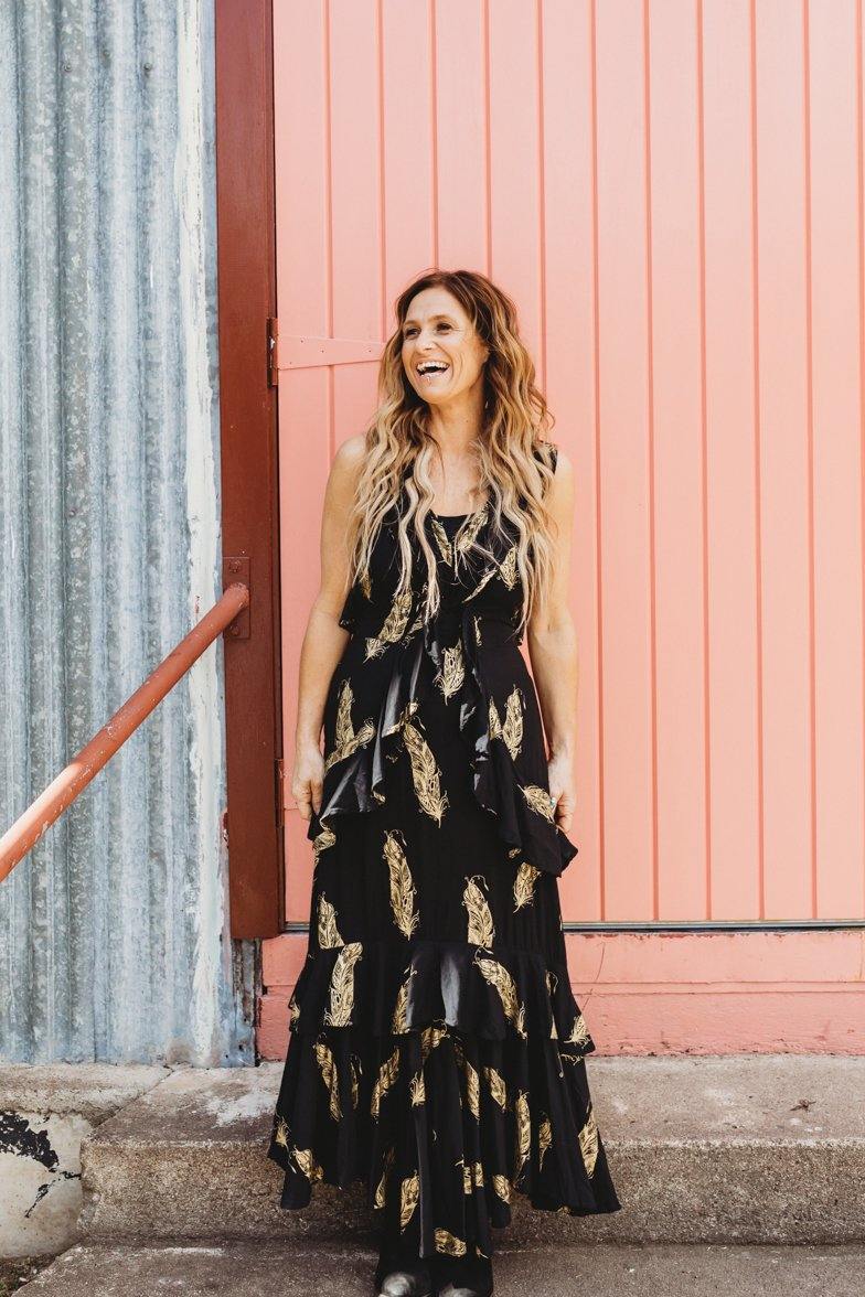 The Kasey Dress - Black and Gold - Renee Loves Frances