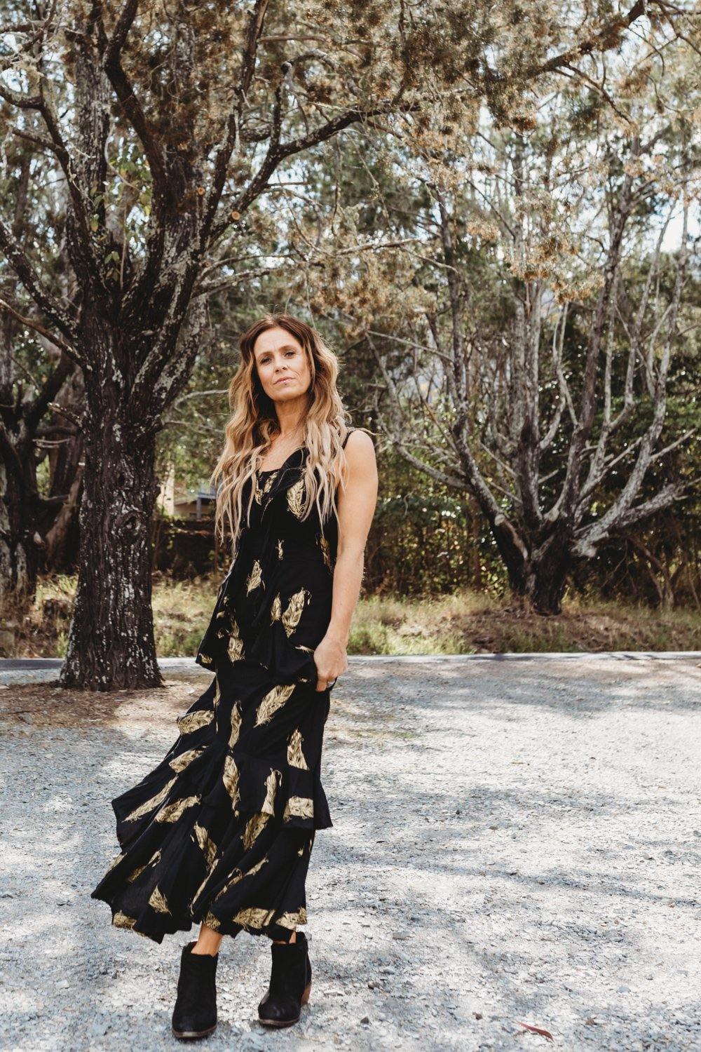 The Kasey Dress - Black and Gold - Renee Loves Frances